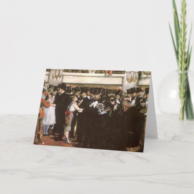 Mask Boll vid operan av Edouard Manet Helgkort (Framsida)