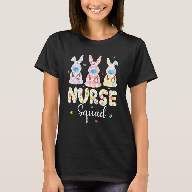 Mask Bunny Nurse Squad Påsk Stethoscope Rabbit N T Shirt (Framsida)