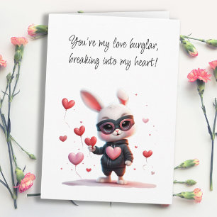 Mask Bunny Steals a Heart, Hoppy Valentine Day Kort