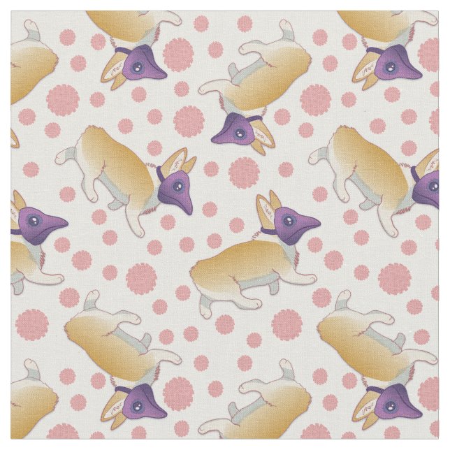 Mask Corgi Plague Doktor transparent Tyg (Närbild)