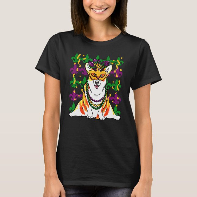 Mask Corgi T Shirt (Framsida)