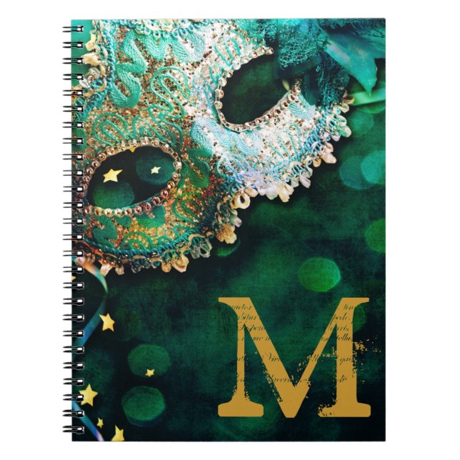 Mask Costume Monogram Inledande anmärkning Bok Anteckningsbok (Framsidan)