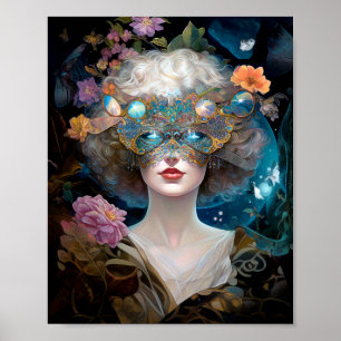 Mask Dam Fantasy Art Poster