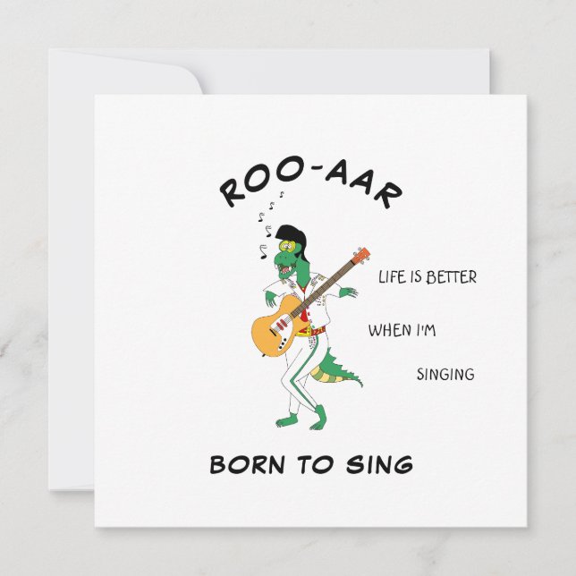 Mask Dino Singer Soundwave Sång-kort för vän Inbjudningar (Framsida)