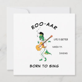 Mask Dino Singer Soundwave Sång-kort för vän Inbjudningar