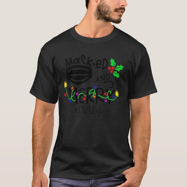 Mask Ed och Merry Cna: God jul T Shirt (Framsida)