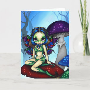 "Mask Fairy on the Mushroom"-hälsningskort Kort