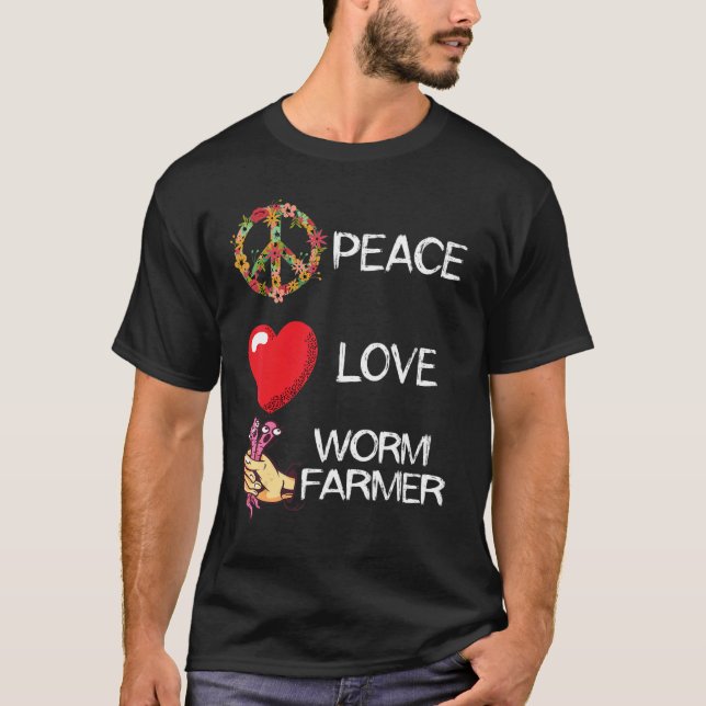 Mask Farmer Kärlek Peace Heart Hand Catch Mask Far T Shirt (Framsida)