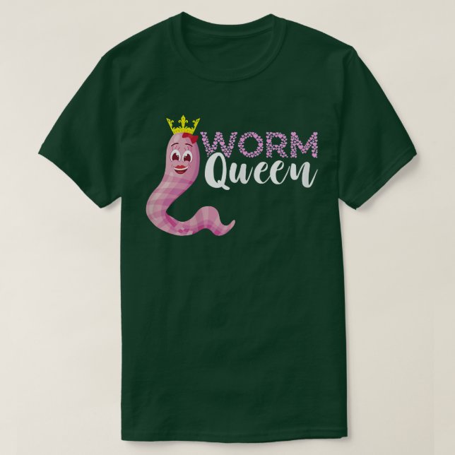Mask Farmer Queen Krona Vermiculture Red Wiggler W T Shirt (Design framsida)