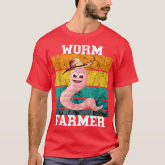 Mask Farmer Vintage Retro Red Wiggler Mask Vermicu T Shirt