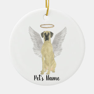 Mask Fawn Great dane Sympathy Memorial Julgransprydnad Keramik