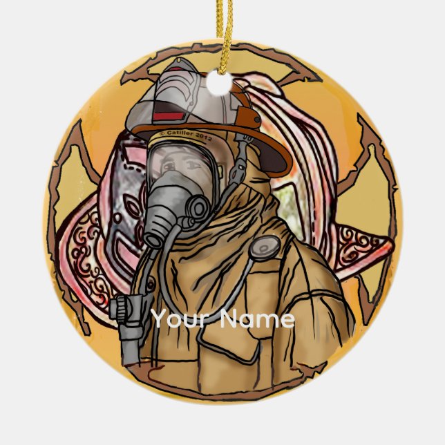 Mask Firefighter Ornament (Framsidan)