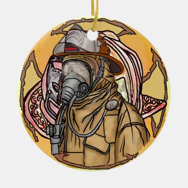Mask Firefighter Ornament (Framsidan)