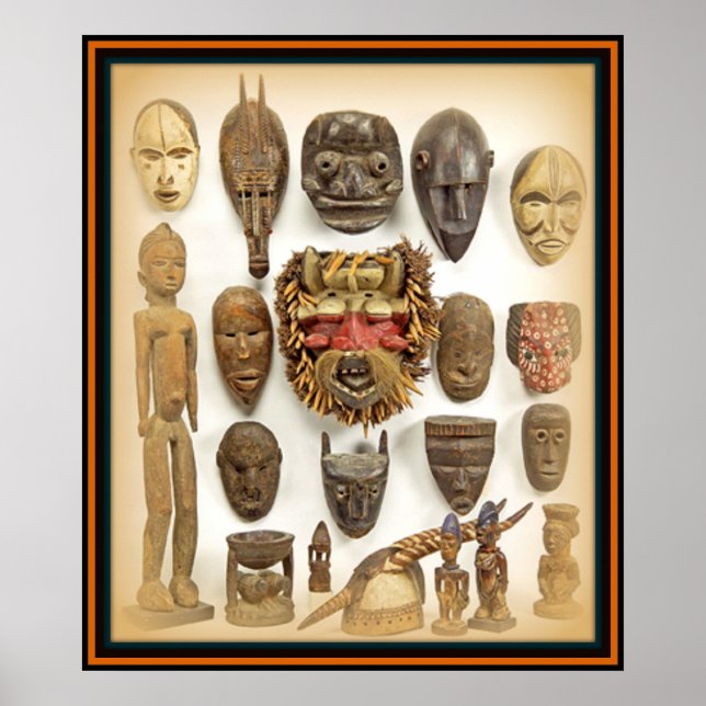Mask för Afrika Poster (Framsidan)