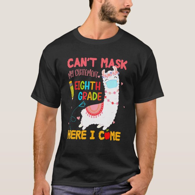 Mask för spädbarn min excitation åttonde Klass här T Shirt (Framsida)