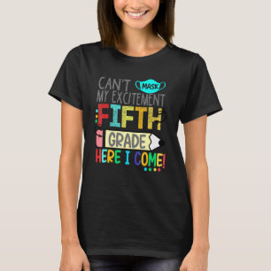Mask för spädbarn mitt spännande femte Klass här i T Shirt