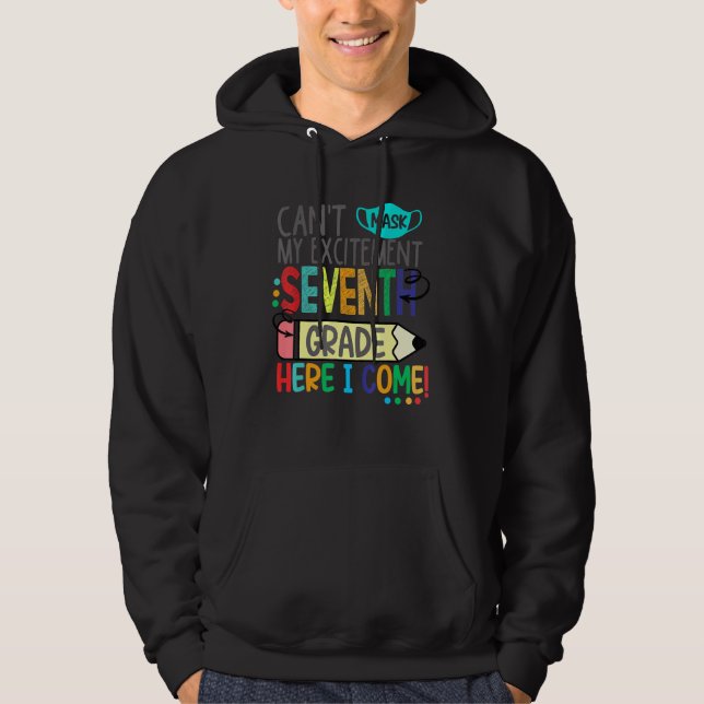 Mask för spädbarn mitt spännande sjunde Klass här  Hoodie (Framsida)