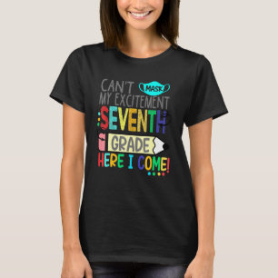 Mask för spädbarn mitt spännande sjunde Klass här T Shirt