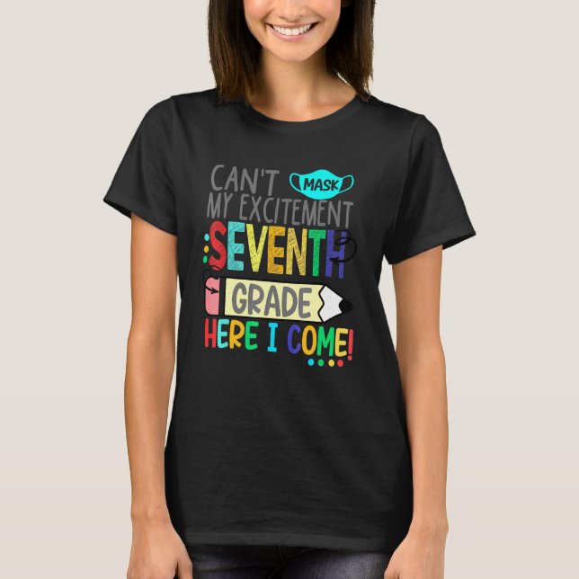 Mask för spädbarn mitt spännande sjunde Klass här  T Shirt (Framsida)