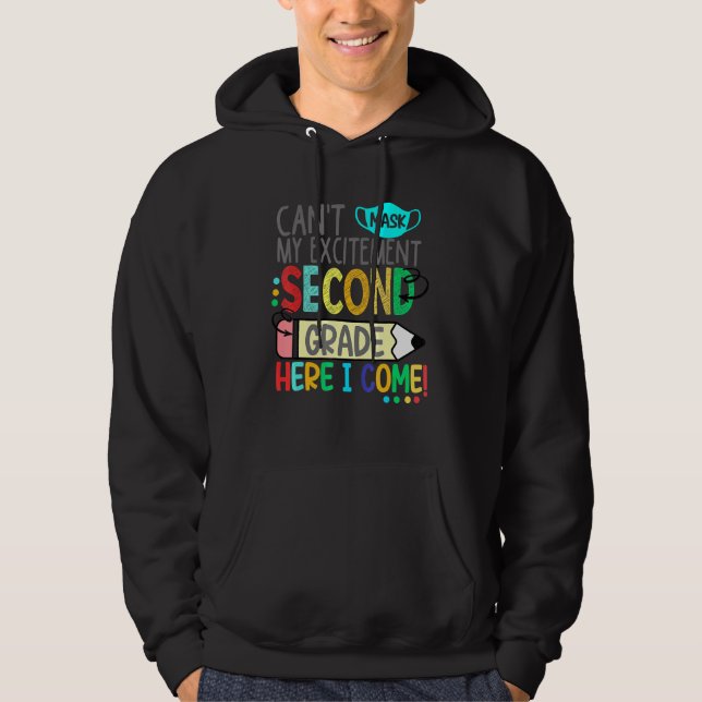 Mask för spädbarnsmask min glädje andra Klass här  Hoodie (Framsida)