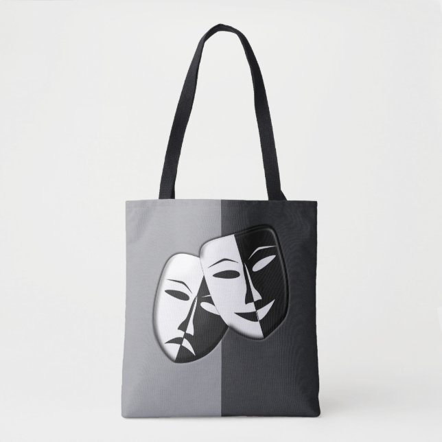 Mask för tragedi - Tote Bag Tygkasse (Framsida)