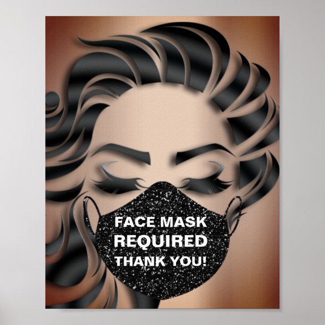 Mask från ansikte som krävs av kologen kosmetolog  poster (Framsidan)