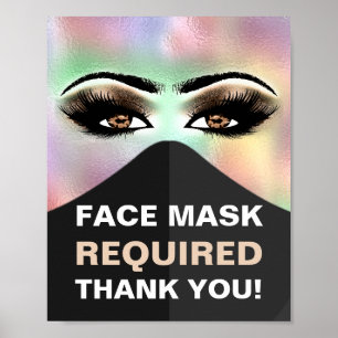 Mask från ansikte som krävs för Covid Cosmetolog H Poster