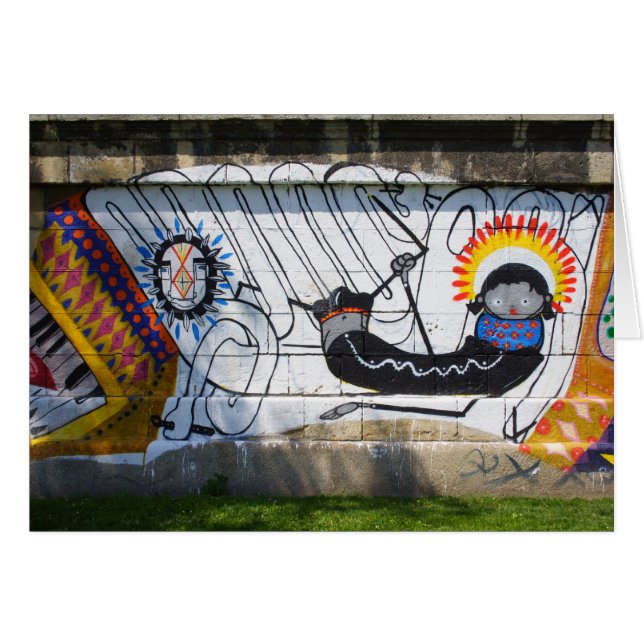 Mask Girl Hälsningskort (Framsidan Horizontal)