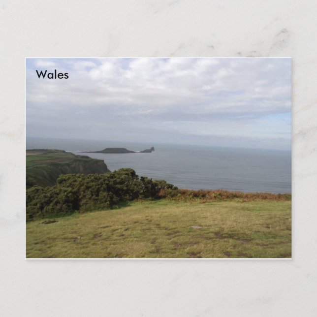 Mask Head, The Gower, South Wales. Vykort (Framsida)