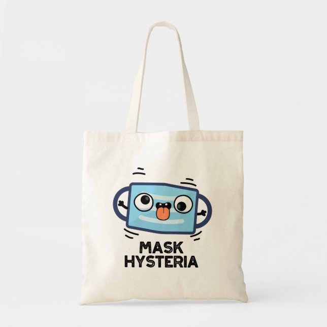 Mask Hysteria Funny Mask Pun Tygkasse (Framsidan)