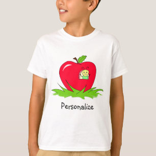 Mask i röda Apple med namn T Shirt