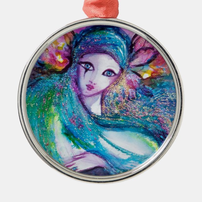 MASK IN BLUE/Venetian Masqueramasker Julgransprydnad Metall (Framsidan)