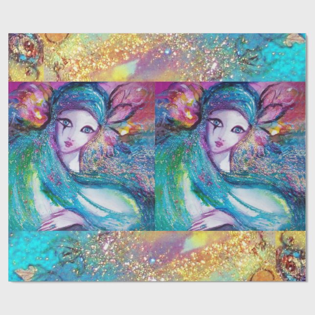 MASK IN BLUE/Venetian Masqueramasker Presentpapper (Platt)