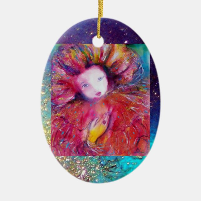 MASK IN RED, Monogram Julgransprydnad Keramik (Framsidan)