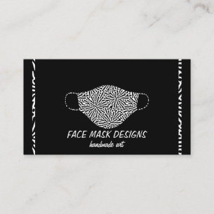 Mask Maker Ansikte täcker Designer Black Visitkort