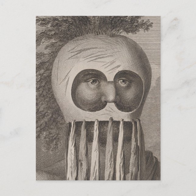 Mask Man på Sandwich-öarna Vykort (Framsida)