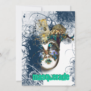 Mask masqueravenetian mardi gras party inbjudningar