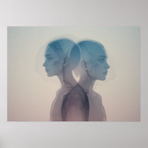 Mask of Känslor Poster Abstrakt Wall Art