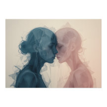 Mask of Känslor Poster Abstrakt Wall Art