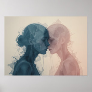 Mask of Känslor Poster Abstrakt Wall Art