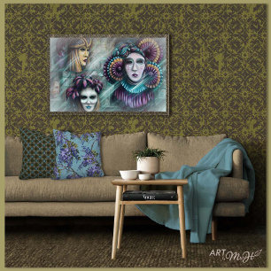 Mask of Venedig Canvastryck