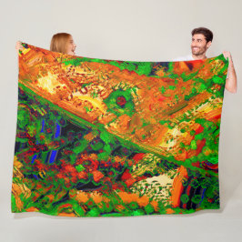 Mask party eller karneval av färger, orange och gr fleecefilt