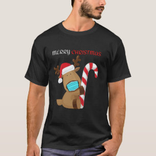 Mask Reindeer jul Srt jul Reindeer C T Shirt