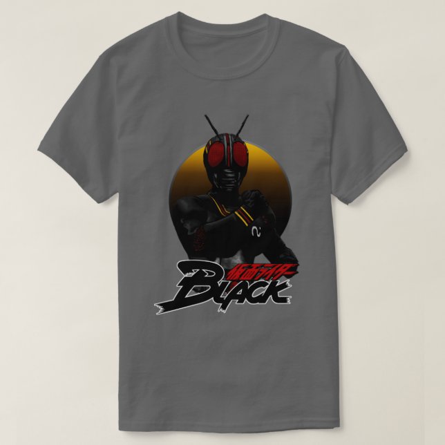 Mask Rider Black Ilustration T Shirt (Design framsida)