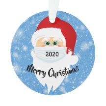 Mask Santa 2020 Acrylic Ornament