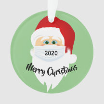 Mask Santa 2020 Acrylic Ornament