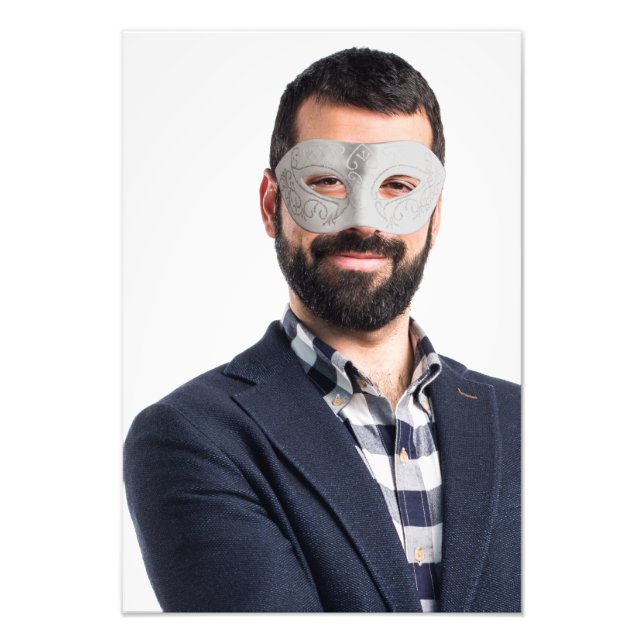Mask Stilfull Trendig Porträtt Fototryck (Framsidan)