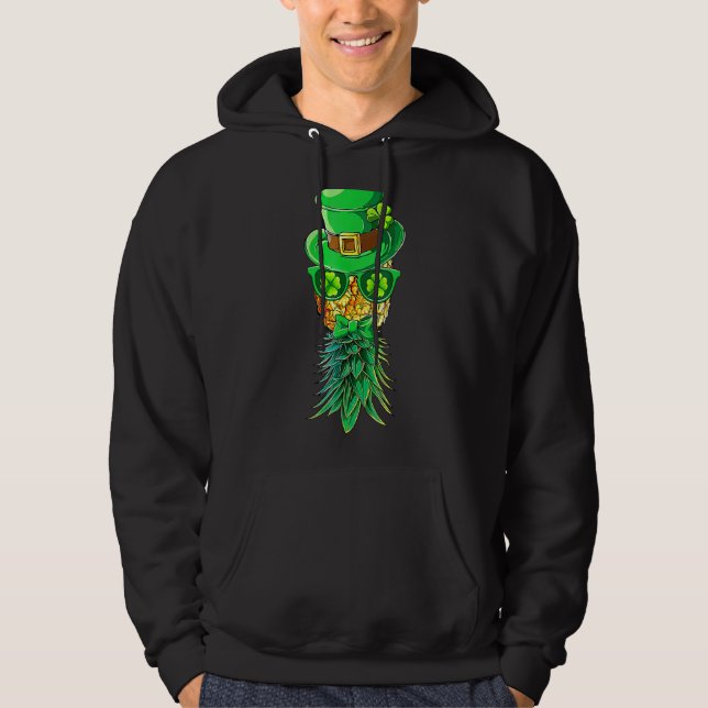Mask Swinger uppifrån och ned Pineapple St Patrick Hoodie (Framsida)