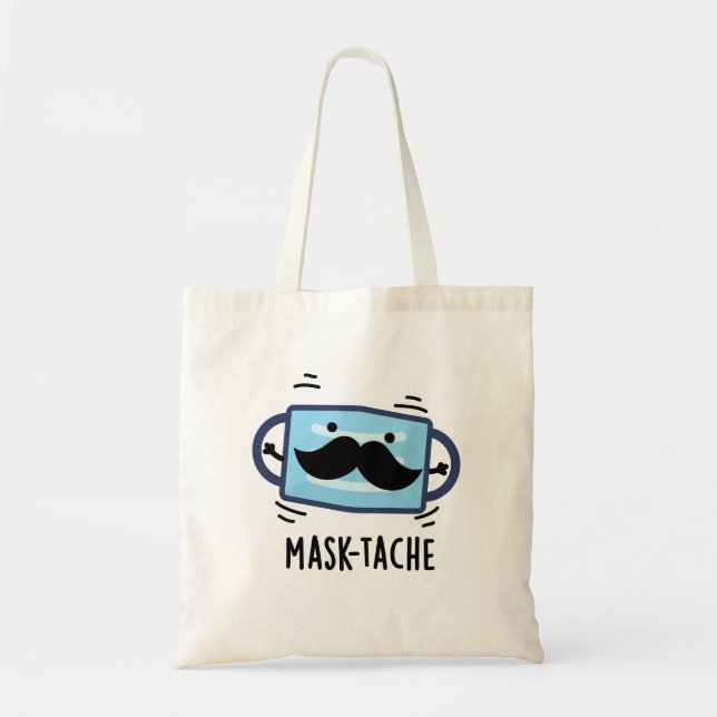 Mask-tache Funny Mask Mustache Pun Tygkasse (Framsidan)