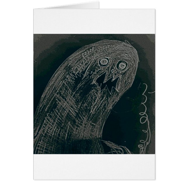 mask teckning och din själ växer mörk hälsningskort (Framsidan)